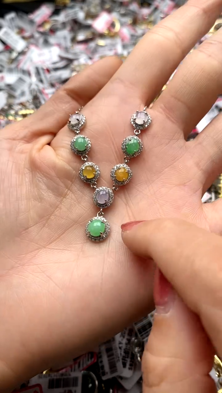 【闪购商品】翡翠戒指银S925镶嵌222222222     4