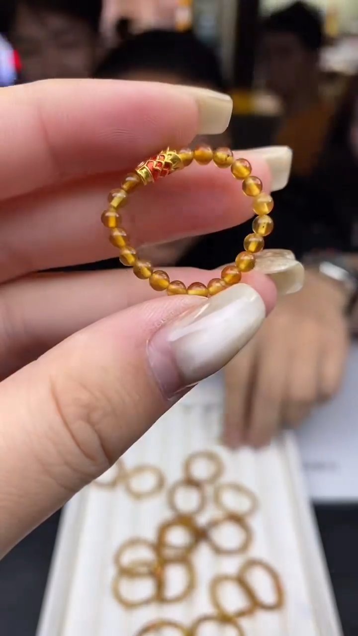 合金琥珀戒圈多样性发其一-戒圈-J1896