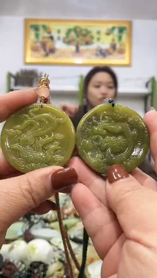 未镶嵌岫玉挂件 多样性发货发其中一件