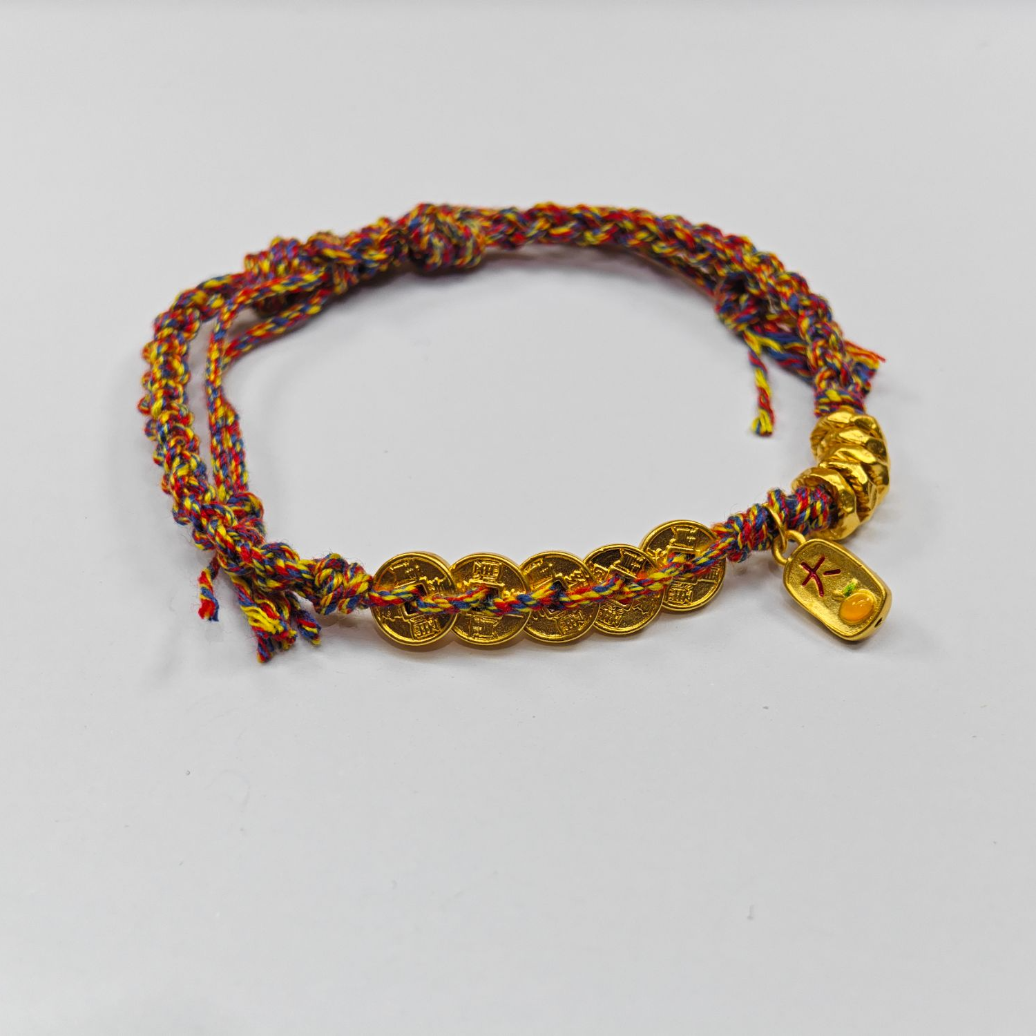 苹果珠宝-足金999金钱手绳1366