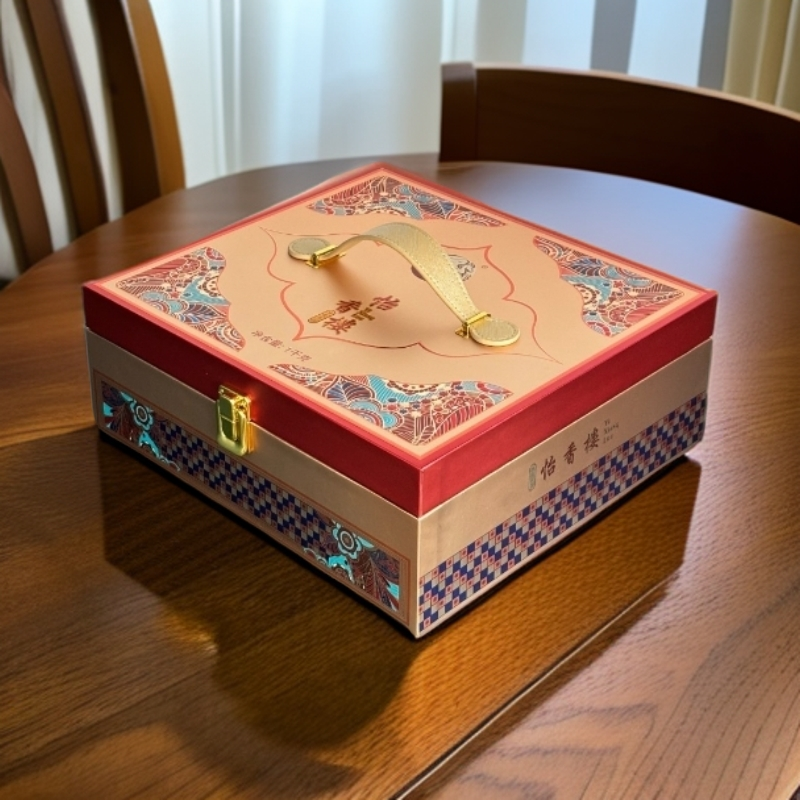 怡香楼常温冰皮五仁金腿月饼【两斤装】广式传统手工糕点中秋月饼礼