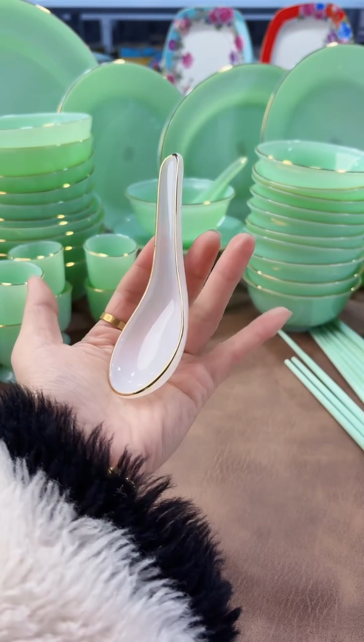 玉瓷  勺子6个景德镇餐具  