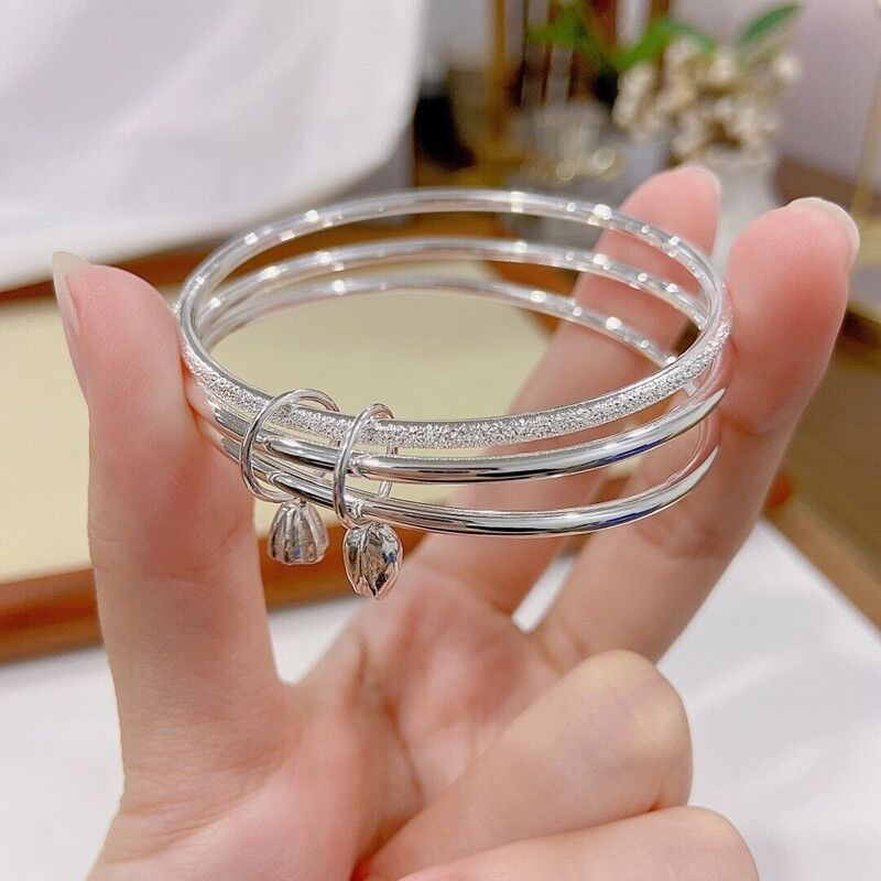 【K】足银手镯 三生三世莲蓬手镯 SZ0079