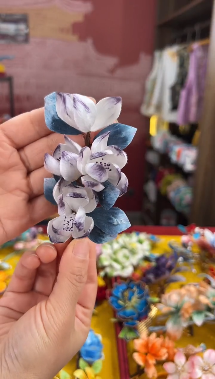 【闪购商品】刺绣非遗绒花（发饰）