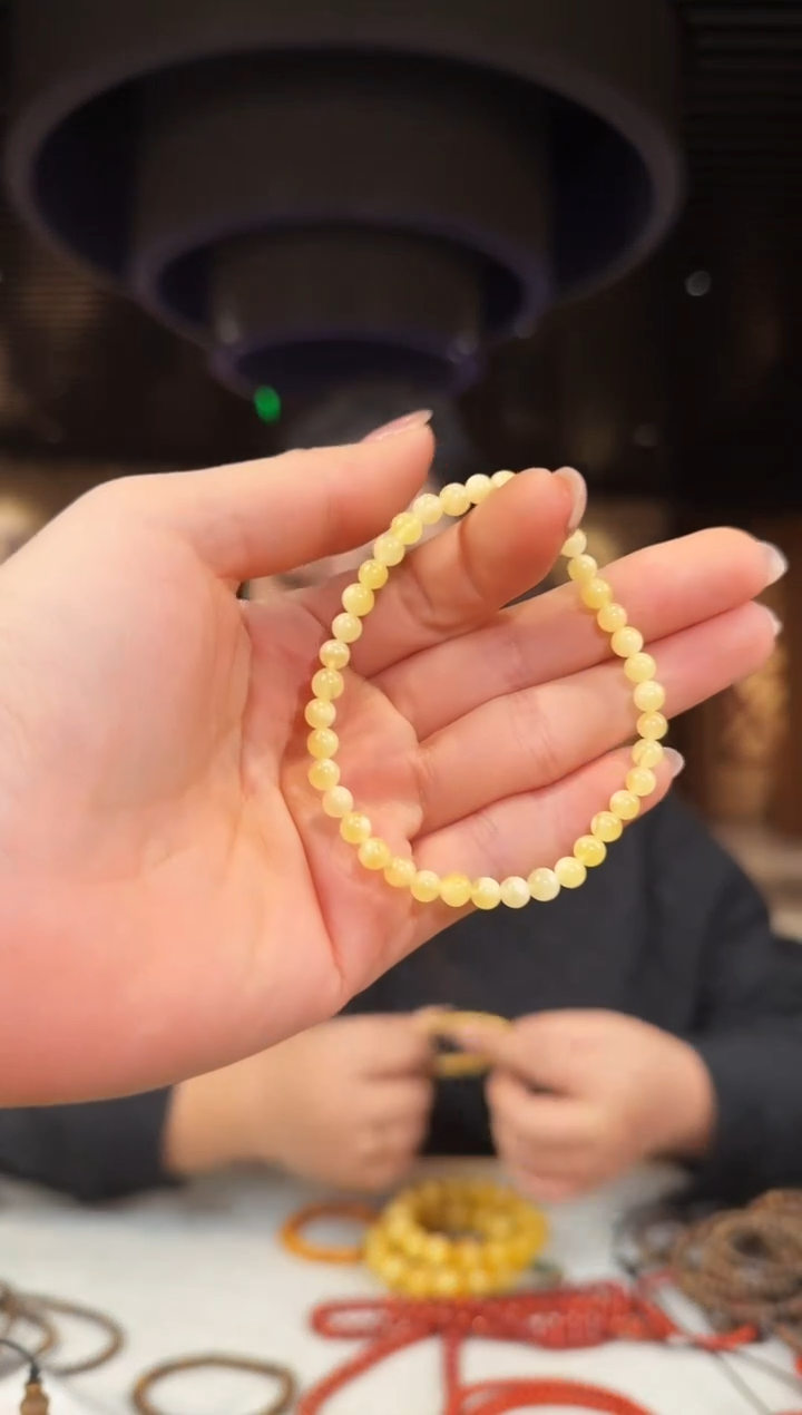 【闪购商品】蜜蜡手链未镶嵌黄花蜜蜡手串