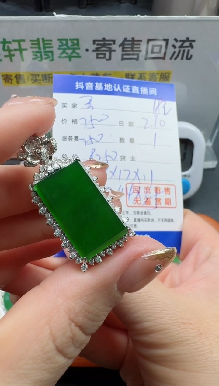 【闪购商品】翡翠颈饰18K金镶嵌寄售回流，不退不换
