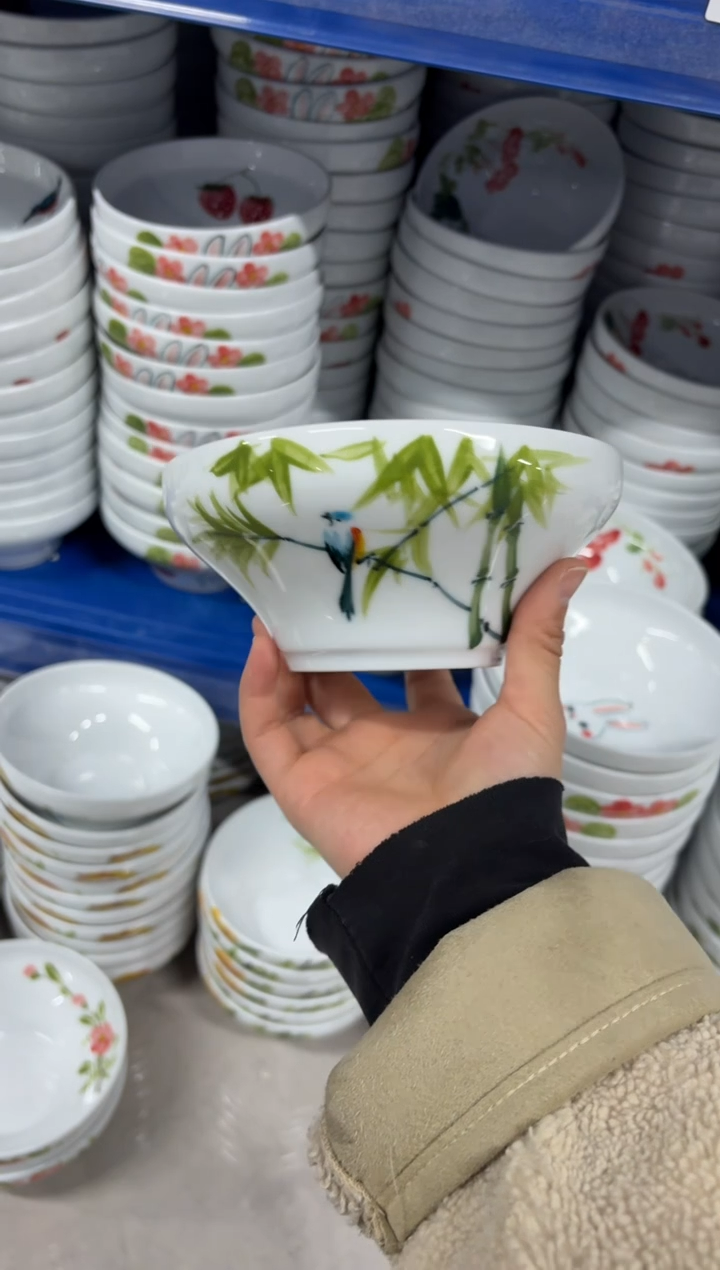 芒**腰景德镇手绘釉中彩（食品级）葫芦碗