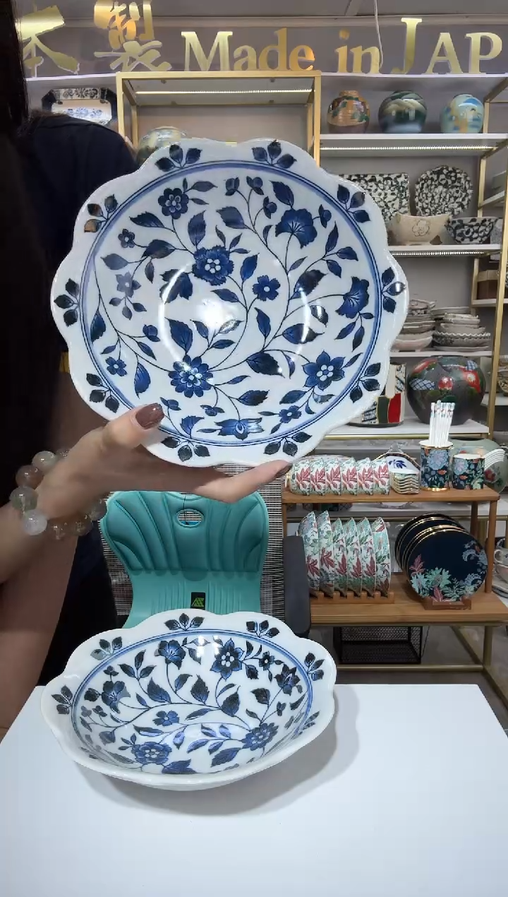 陶瓷洛悠花深盘16.5cm一支