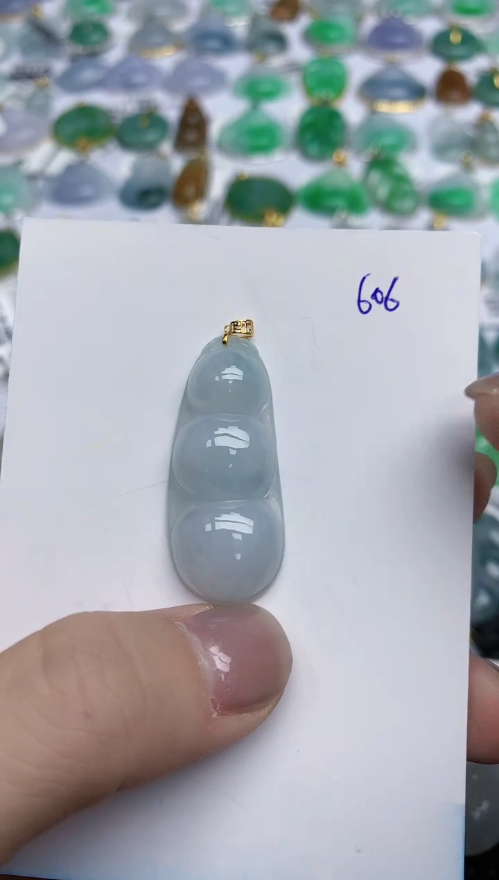 【闪购商品】翡翠颈饰18K金镶嵌天然翡翠A货