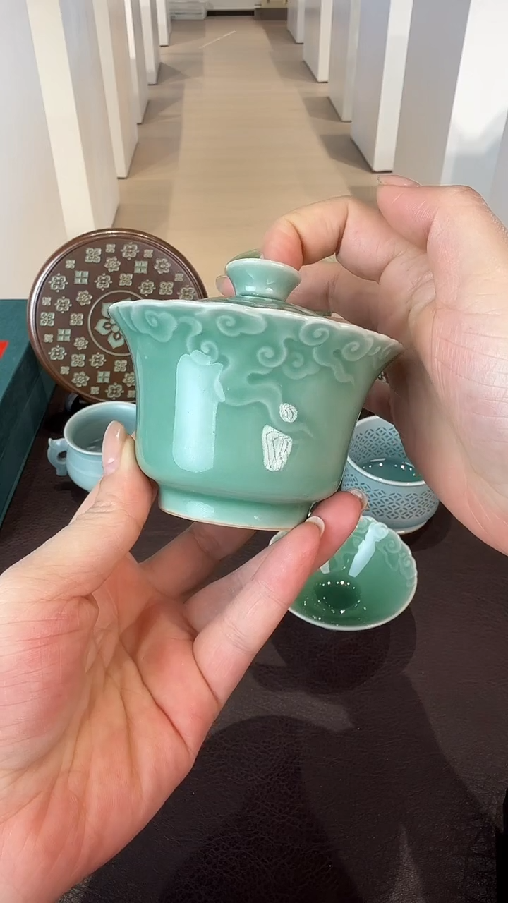 青瓷手工茶器包邮