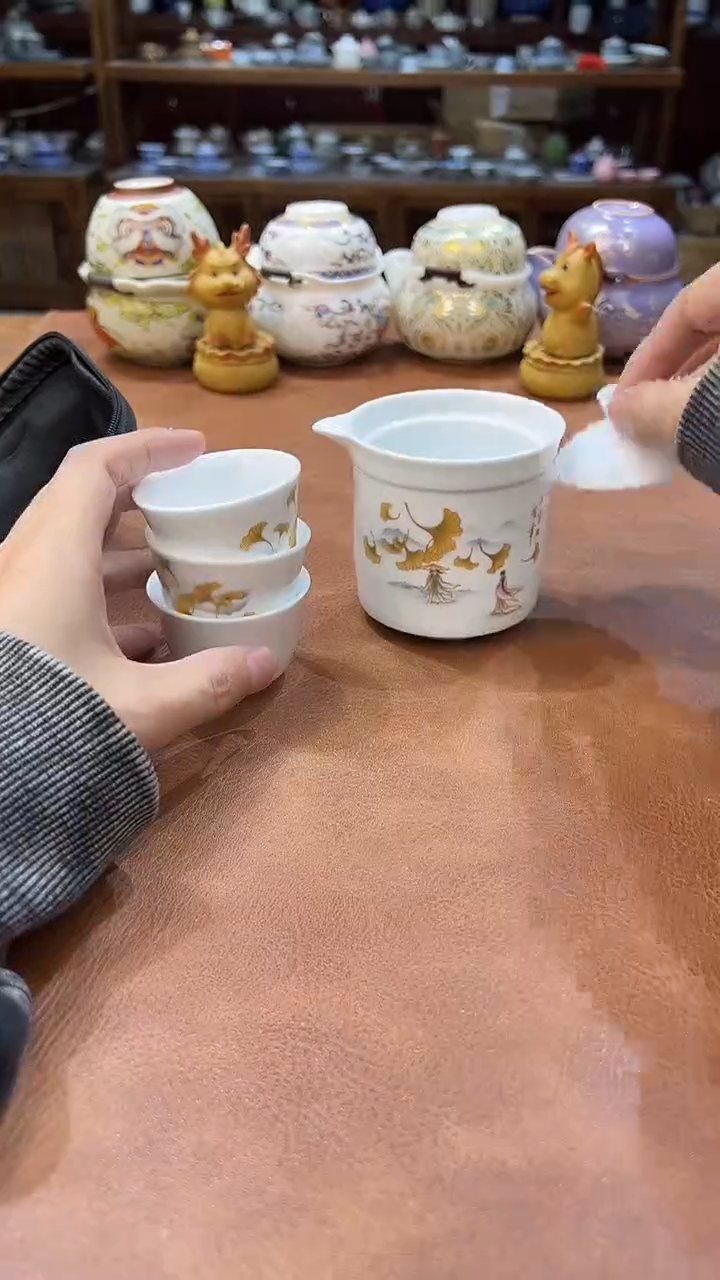 真的很便宜会开片的旅行茶具