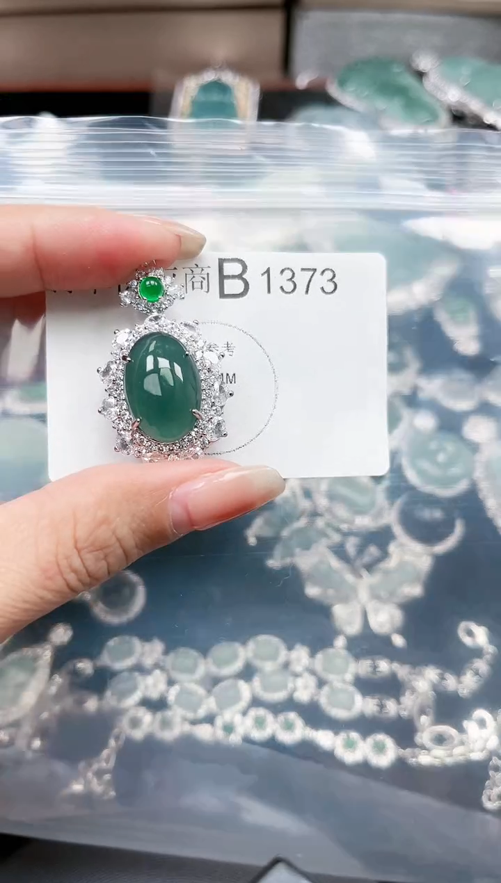 【闪购商品】翡翠颈饰未镶嵌1373赠皮绳