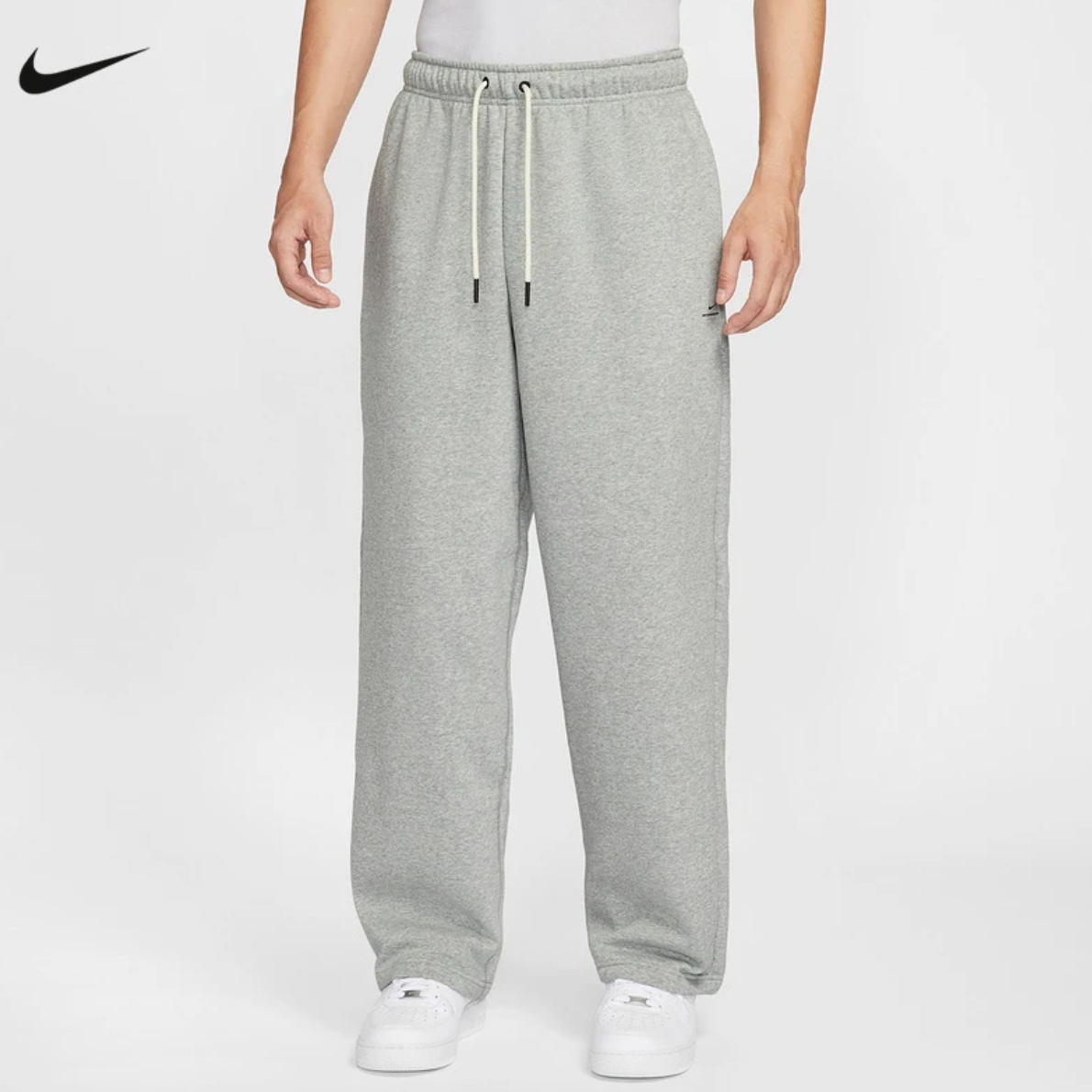 NIKE/耐克男运动长裤冬季新款加绒灰色卫裤宽松直筒裤子IM6334063