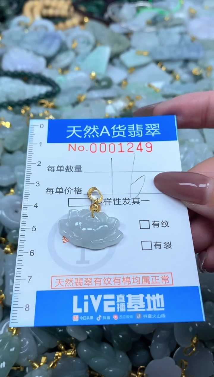 颈饰未镶嵌翡翠净货挂件-1249