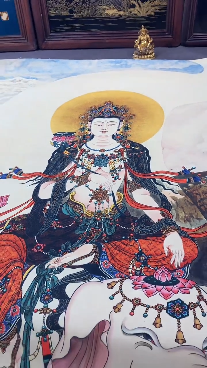 卷轴画王姬藏传唐卡艺术品