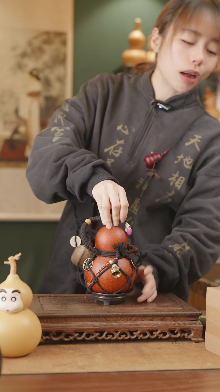 【闪购商品】78号精品天然大漆工艺防渗内胆酒葫芦~*