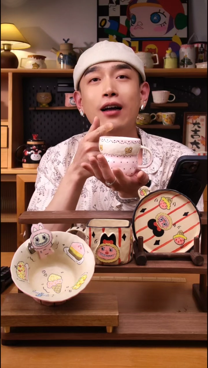 杯子景德镇可爱设计师款陶瓷