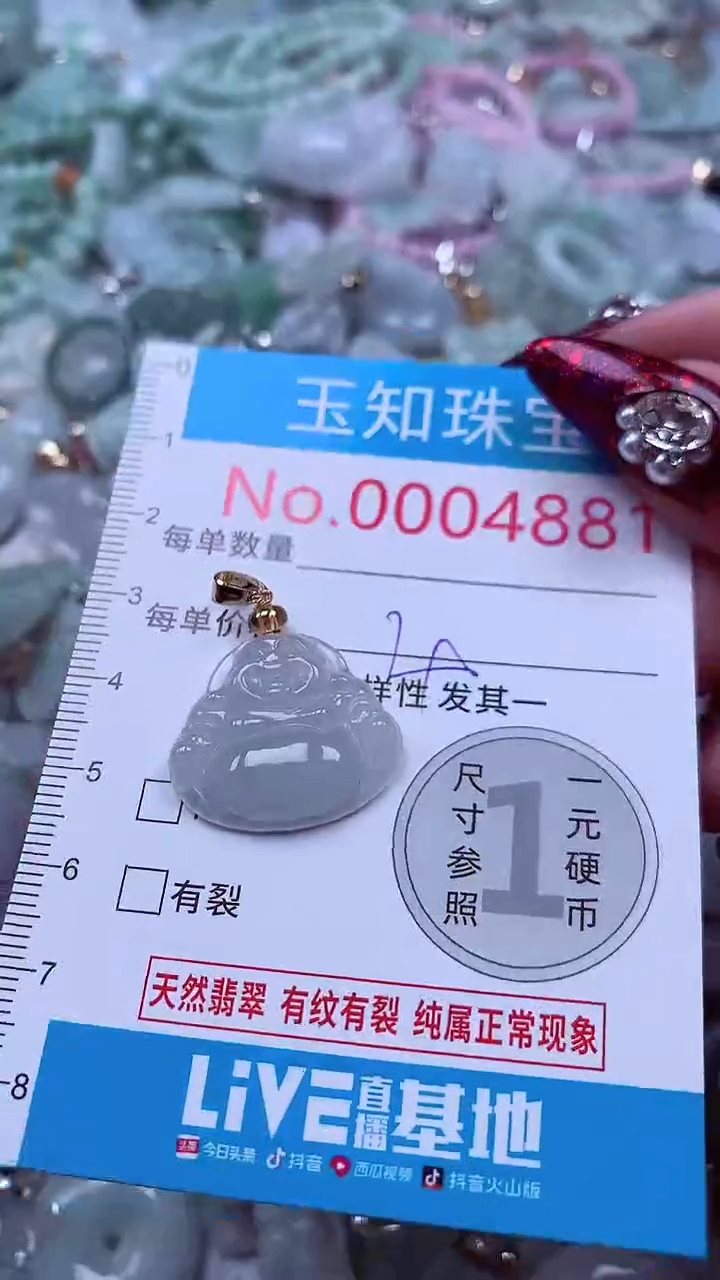 吊坠(不含链)未镶嵌翡翠4881