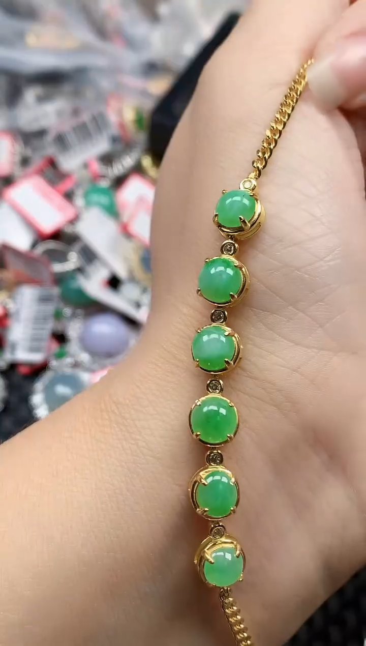 银S925镶嵌戒指翡翠天然A货缅甸翡翠