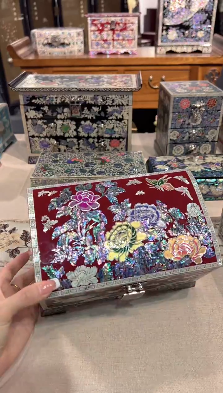 【闪购商品】按扣扇贝弘贝雅螺钿漆器文化馆