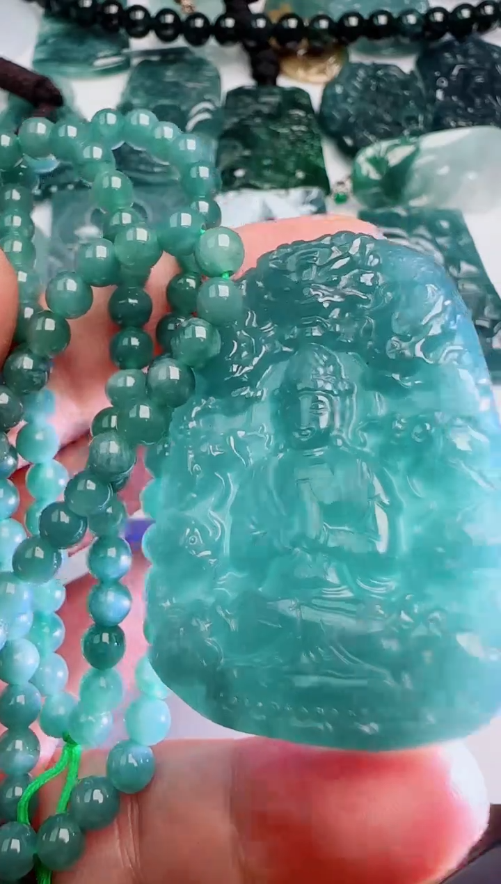 翡翠未镶嵌颈饰多样性随机发其一