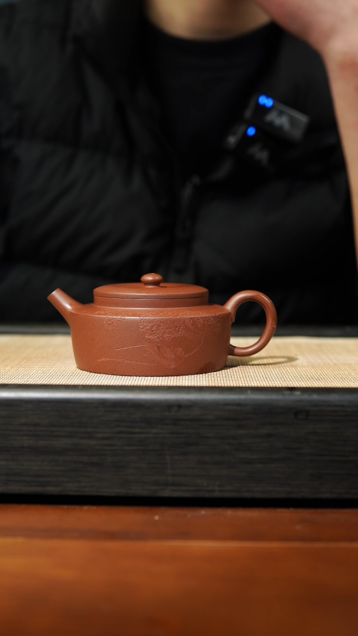 【闪购商品】紫砂茶壶150cc紫泥桑扁
