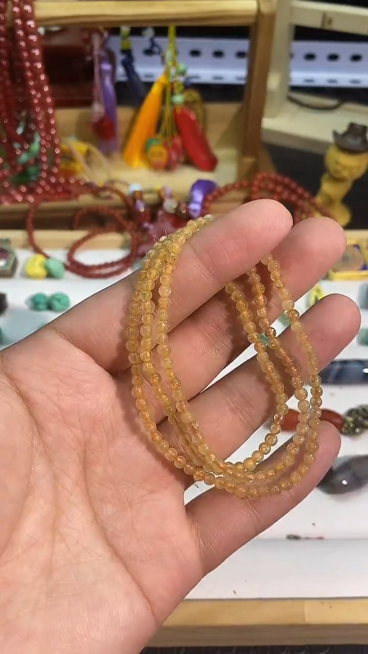 珐琅非金属黄三圈手链4