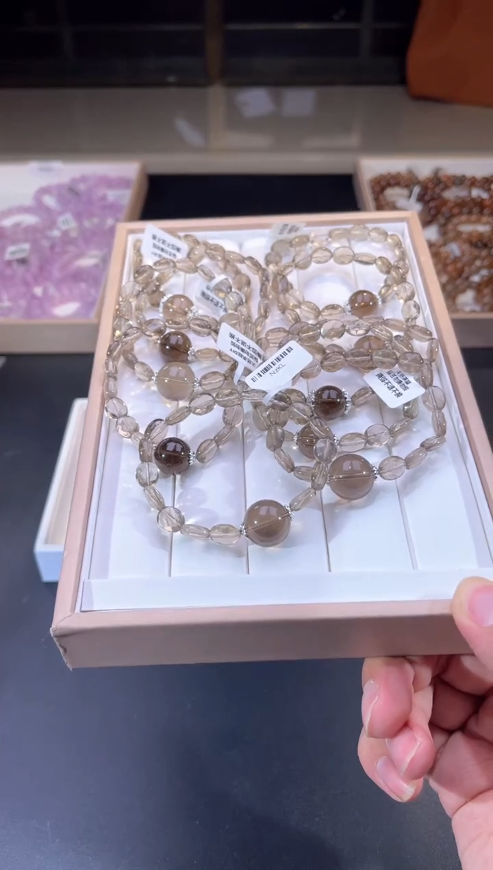 /未镶嵌水晶茶晶diy手串/多样性发一