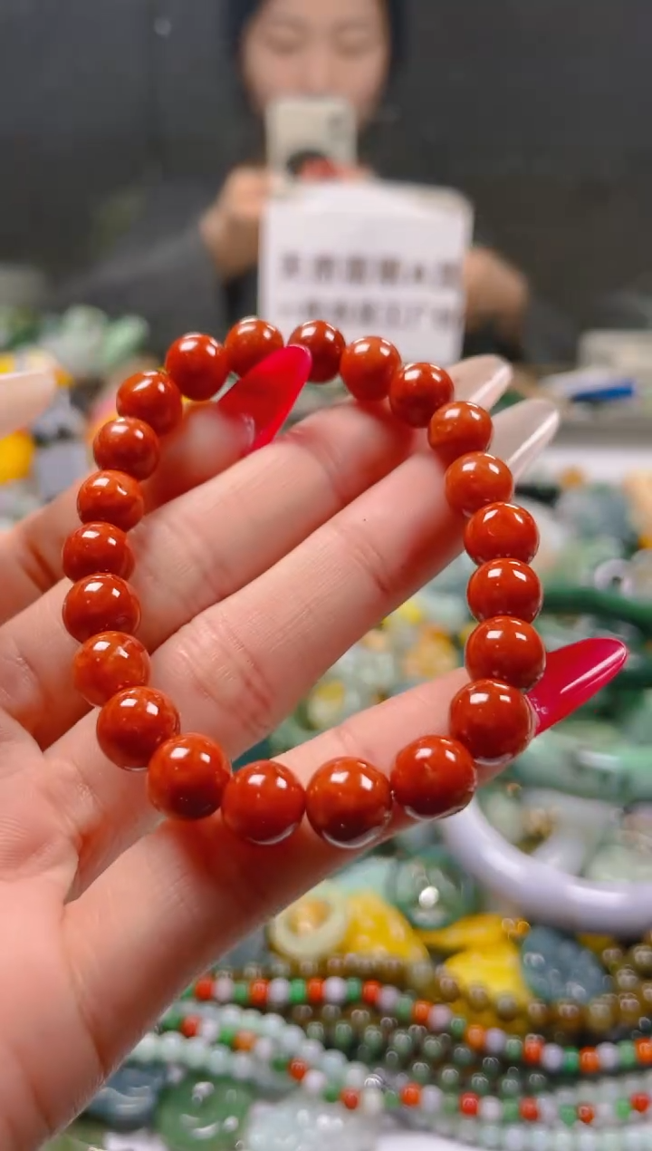 【闪购商品】翡翠颈饰未镶嵌8MM/D/翡翠A货一图一物