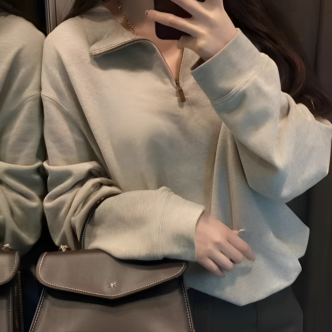 （9号专属）加绒！刺绣纯棉半拉链卫衣（男女同款）