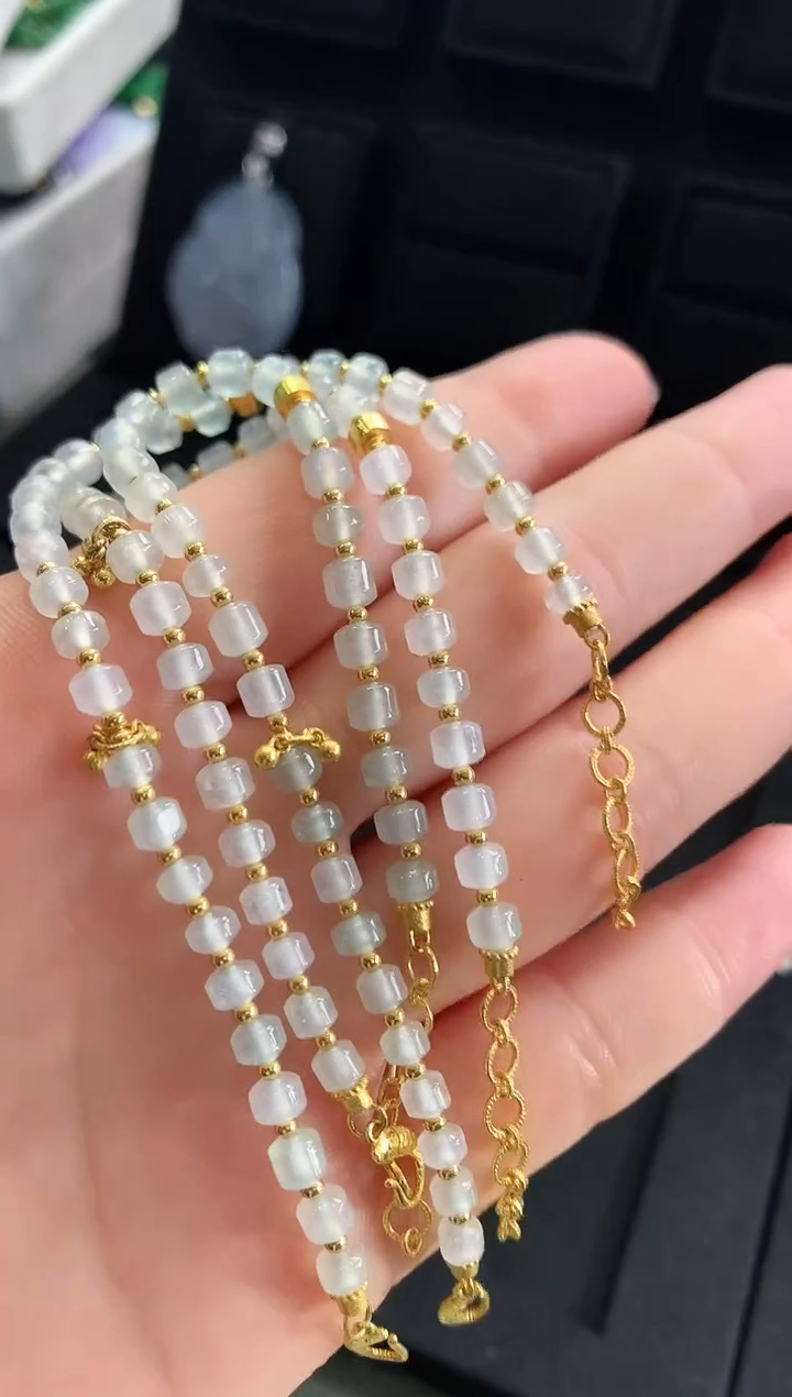 【闪购商品】翡翠手链18K金镶嵌手链 多样性发货 发一条