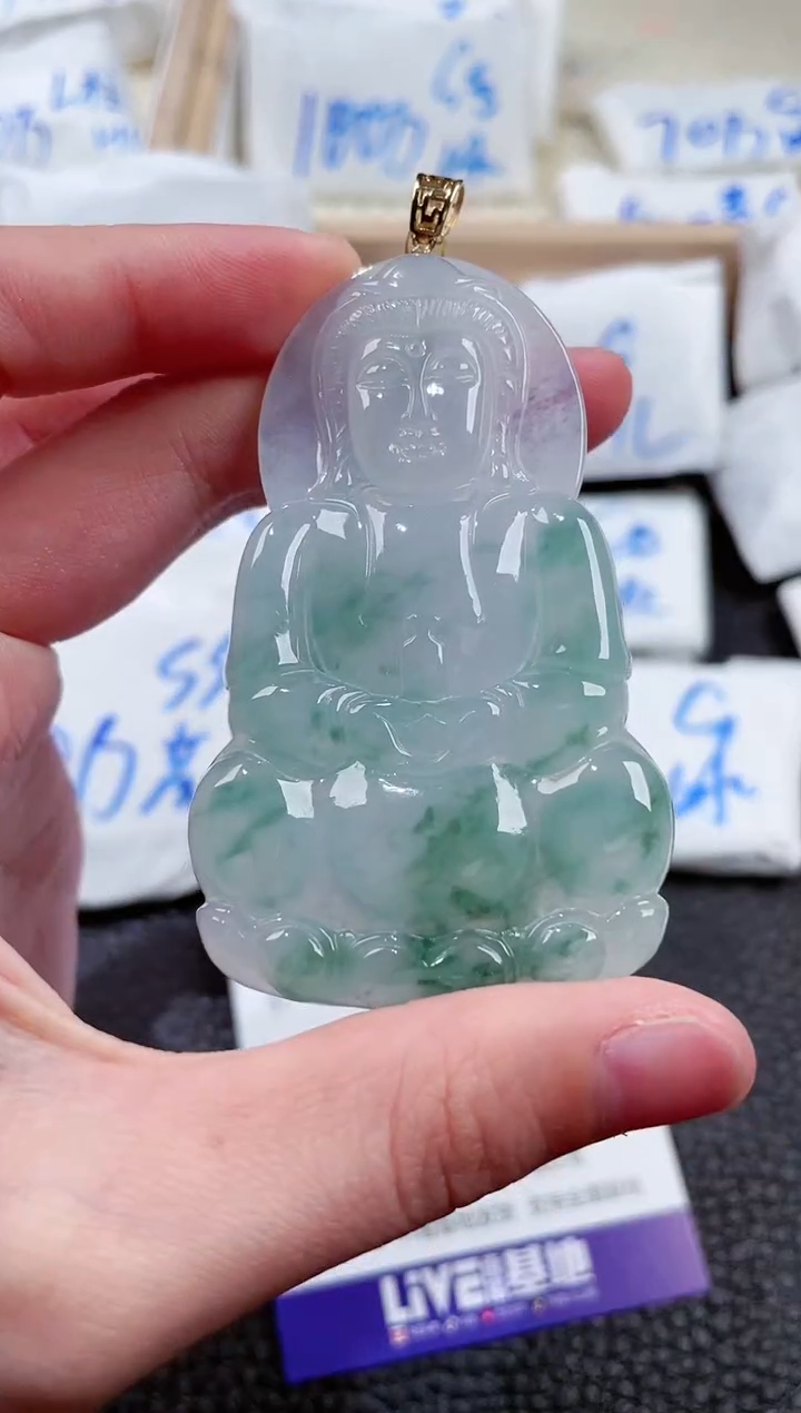 【闪购商品】翡翠颈饰18K金镶嵌00001406