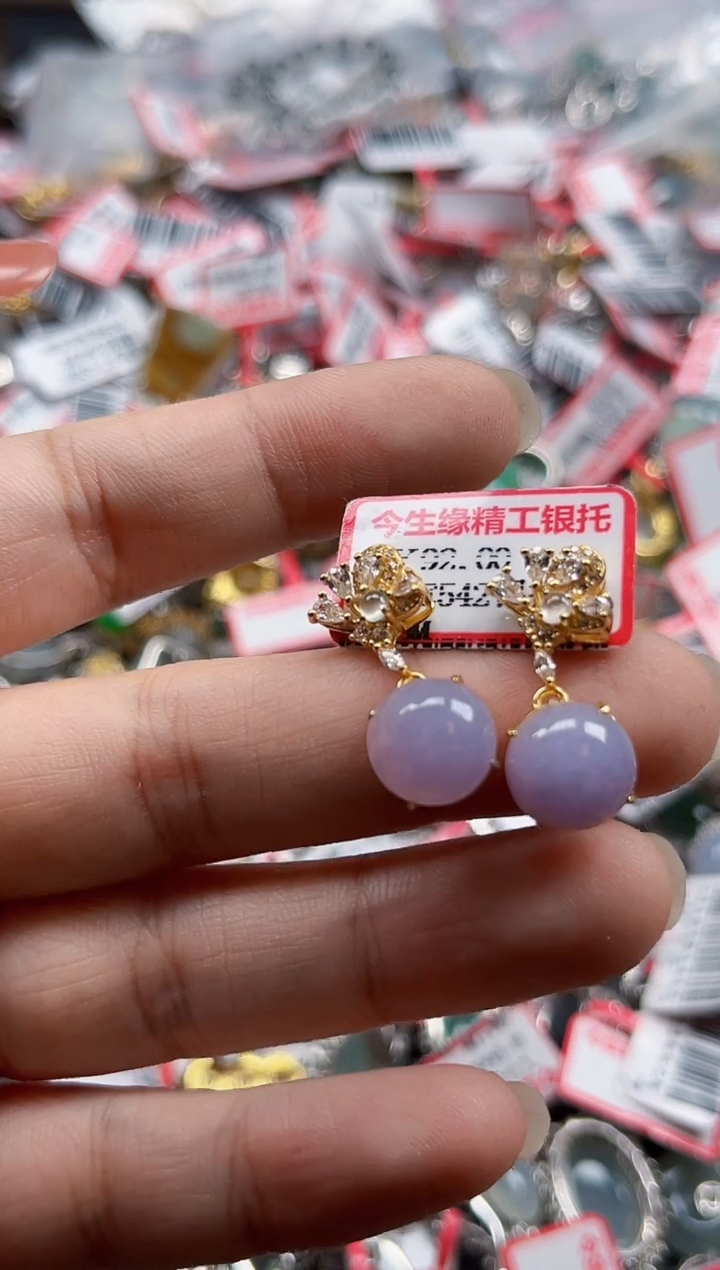 银S925镶嵌戒指翡翠天然A货缅甸翡翠