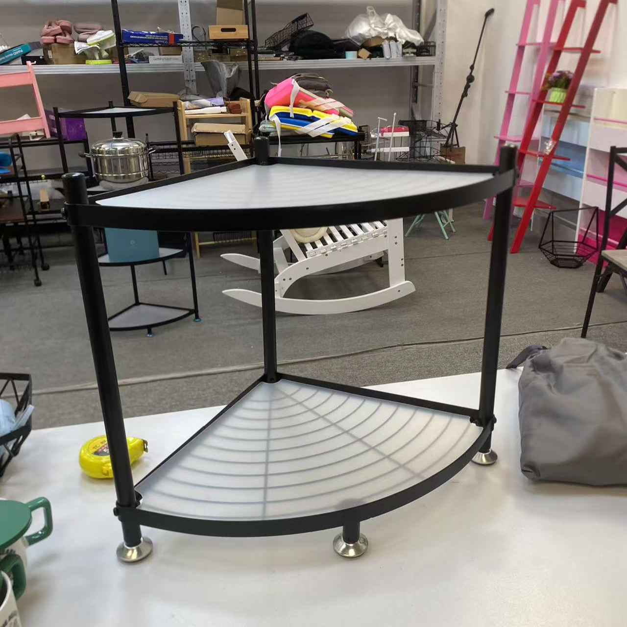 【库存】两层转角置物架（直径35，高度42）