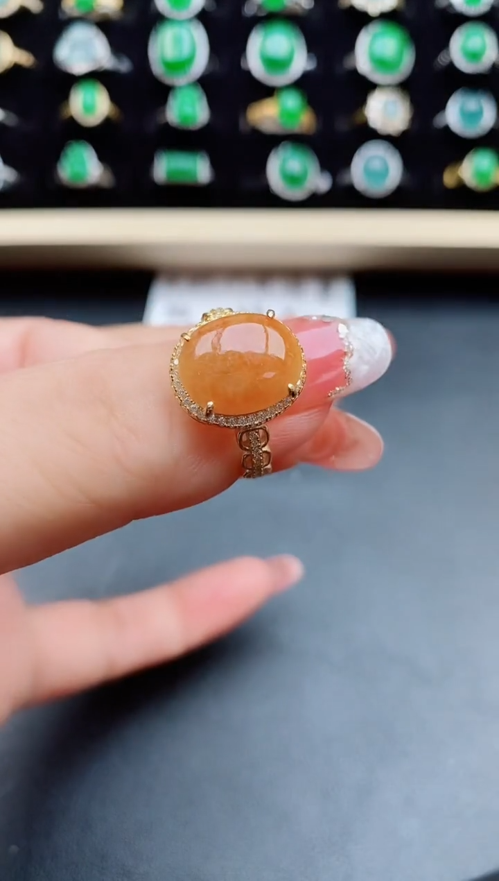 【闪购商品】翡翠戒指银S925镶嵌8050