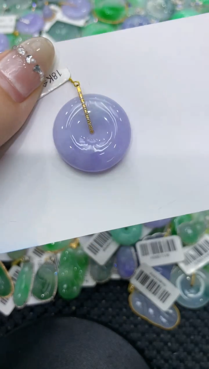 【闪购商品】翡翠颈饰18K金镶嵌222222222