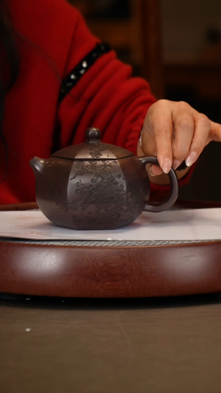 【闪购商品】紫砂茶壶【李霓】老紫泥六方西施   450CC