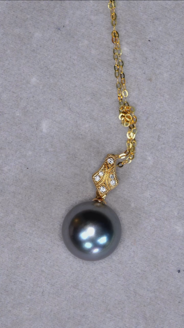 【闪购商品】海水珍珠颈饰18K金镶嵌赠18K金链