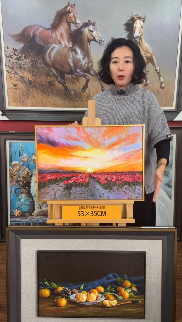 油画【19号】约53*35cm丨朝鲜原创纯手绘孤品油画丨顺丰包邮