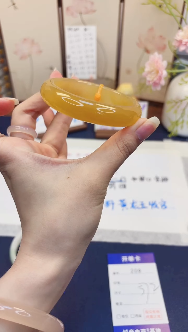 【闪购商品】石英质玉未镶嵌手镯209-财气镯-圈口57