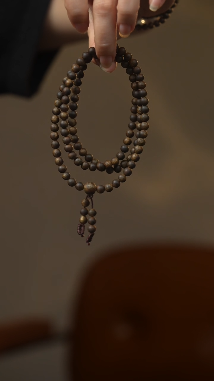 【闪购商品】沉香手串沉水浮尖峰岭6mm圆珠多圈海南绿奇楠