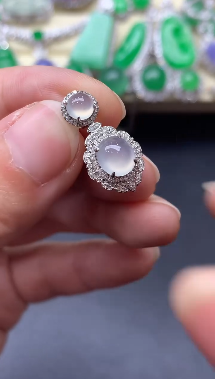 颈饰18K金镶嵌翡翠471-中国好珍宝