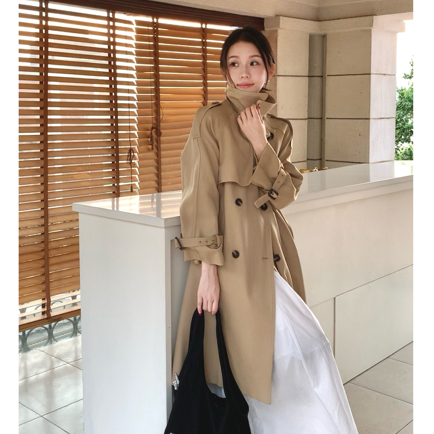 风衣外套女春秋季2025新款英伦风小个子中长款收腰气质高级感大衣