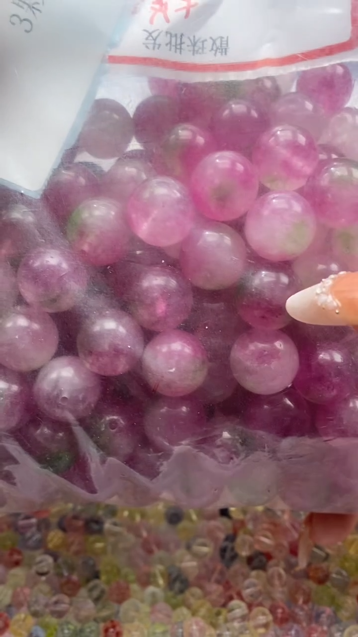 颈饰未镶嵌水晶W3014西瓜碧玺14mm*3颗