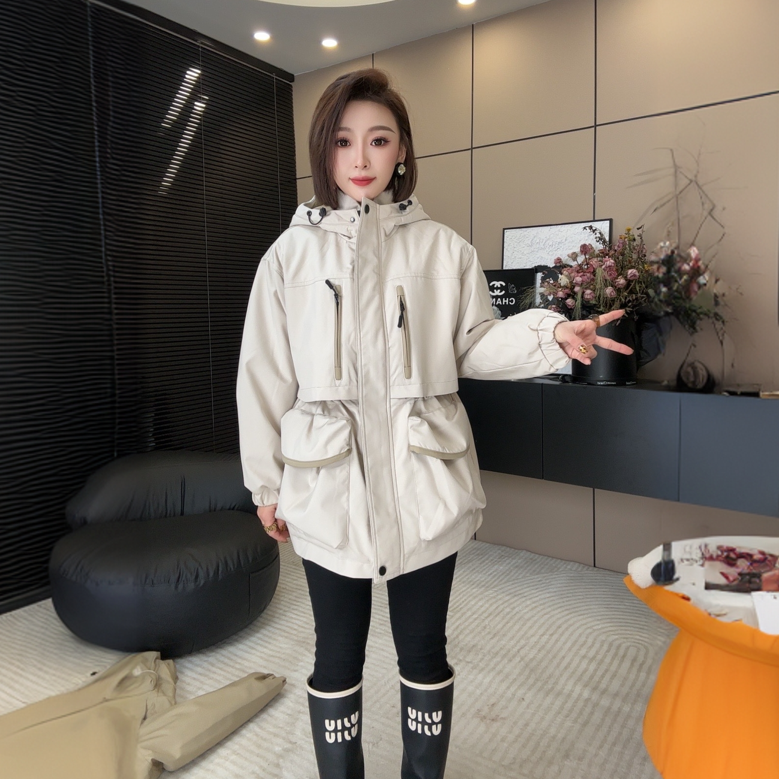 8951冬季新款棉衣外套女短款防风保暖时尚韩版棉袄百搭冲锋衣棉服