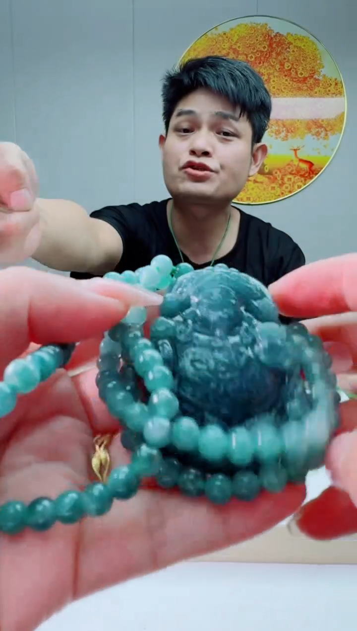 翡翠未镶嵌颈饰御龙财神多样性随机发其一