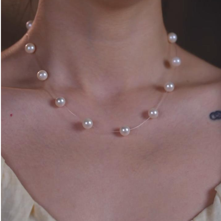 SG10235丨【露思同款】淡水无核珍珠满天星吊坠 8-9MM S925银