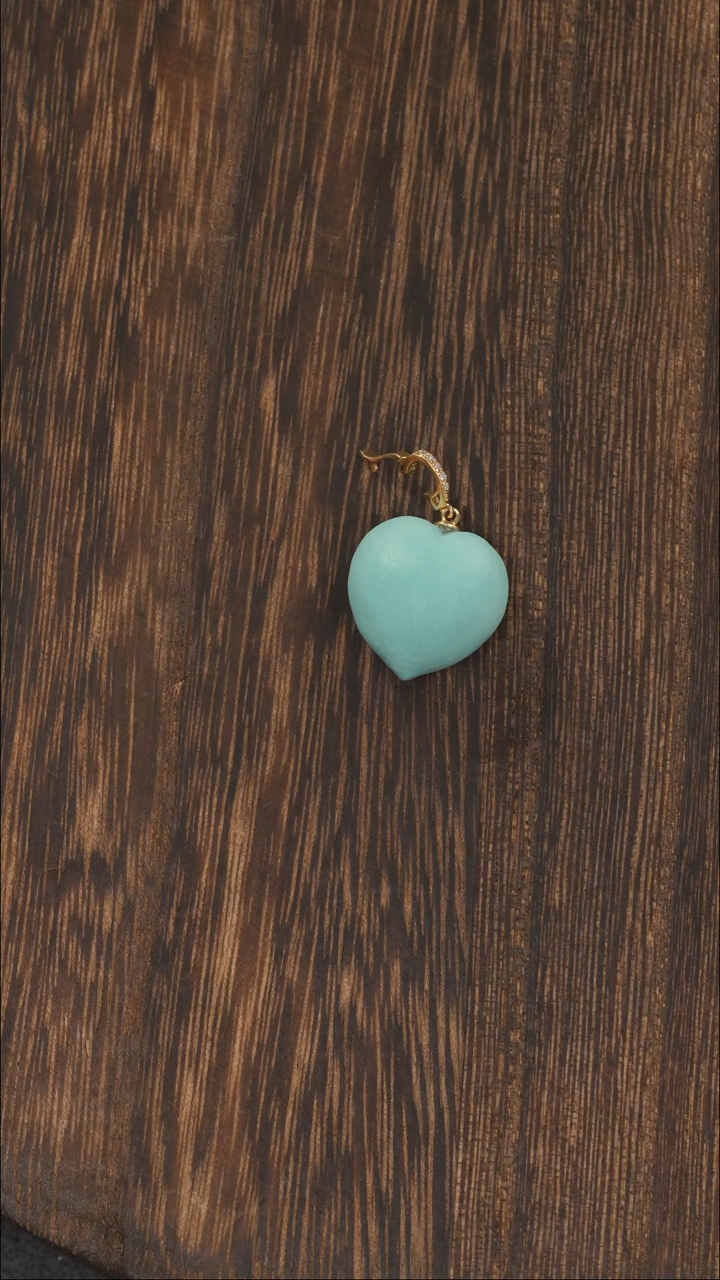 【闪购商品】绿松石挂饰18K金镶嵌11