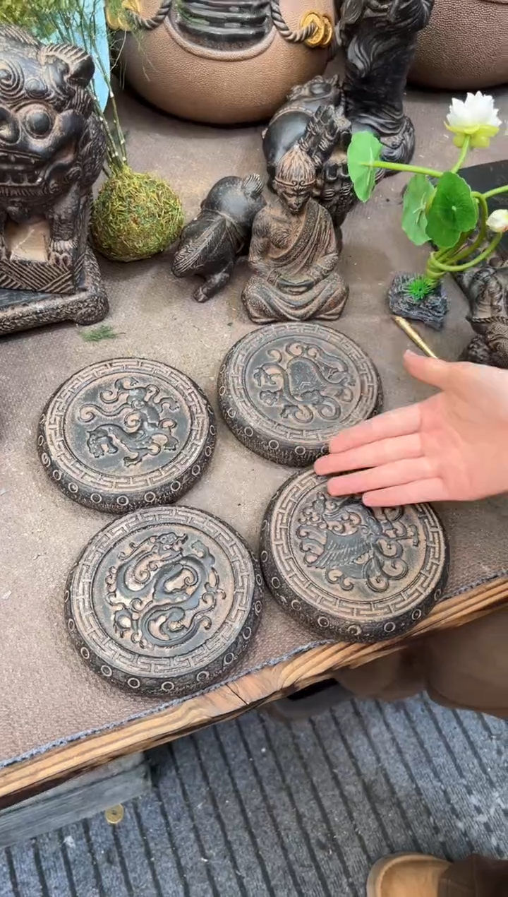 陶土【火山泥】四兽底座一套