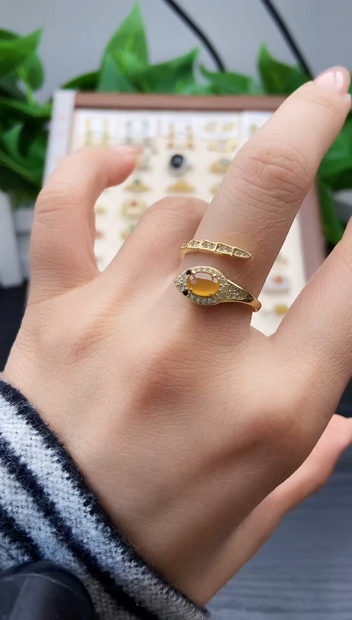 银S925镶嵌戒指翡翠12